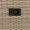 vidaXL - Tuinbank - 2-zits - verstelbaar - met - tafel - poly - rattan - beige