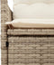 vidaXL - Tuinbank - 2-zits - verstelbaar - met - tafel - poly - rattan - beige