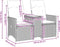 vidaXL - Tuinbank - 2-zits - verstelbaar - met - tafel - poly - rattan - bruin