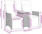 vidaXL - Tuinbank - 2-zits - verstelbaar - met - tafel - poly - rattan - zwart