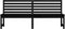 vidaXL - Tuinbank - 201,5 - cm - massief - grenenhout - zwart