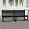 vidaXL - Tuinbank - 201,5 - cm - massief - grenenhout - zwart