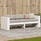vidaXL - Tuinbank - 3-zits - 189x60x62 - cm - massief - grenenhout - wit
