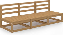 vidaXL - Tuinbank - 3-zits - massief - grenenhout - honingbruin
