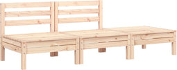 vidaXL - Tuinbank - 3-zits - massief - grenenhout