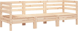 vidaXL - Tuinbank - 3-zits - massief - grenenhout