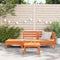 vidaXL - Tuinbank - 3-zits - massief - grenenhout - wasbruin
