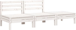 vidaXL - Tuinbank - 3-zits - massief - grenenhout - wit