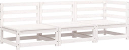 vidaXL - Tuinbank - 3-zits - massief - grenenhout - wit