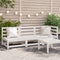 vidaXL - Tuinbank - 3-zits - massief - grenenhout - wit