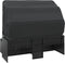 vidaXL - Tuinbank - 3-zits - met - dak - en - voetenbank - poly - rattan - zwart