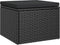 vidaXL - Tuinbank - 3-zits - met - dak - en - voetenbank - poly - rattan - zwart