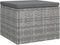 vidaXL - Tuinbank - 3-zits - met - dak - en - voetenbank - poly - rattan - grijs
