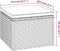 vidaXL - Tuinbank - 3-zits - met - dak - en - voetenbank - poly - rattan - grijs