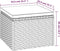 vidaXL - Tuinbank - 3-zits - met - dak - en - voetenbank - poly - rattan - zwart