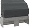 vidaXL - Tuinbank - 3-zits - met - dak - en - voetenbank - poly - rattan - grijs