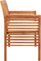 vidaXL - Tuinbank - 3-zits - met - kussen - 150 - cm - massief - acaciahout
