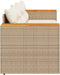 vidaXL - Tuinbank - 3-zits - met - kussens - poly - rattan - beige