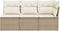 vidaXL - Tuinbank - 3-zits - met - kussens - poly - rattan - beige