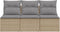 vidaXL - Tuinbank - 3-zits - met - kussens - poly - rattan - beige