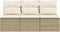 vidaXL - Tuinbank - 3-zits - met - kussens - poly - rattan - beige