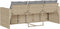 vidaXL - Tuinbank - 3-zits - met - kussens - poly - rattan - beige