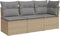 vidaXL - Tuinbank - 3-zits - met - kussens - poly - rattan - beige