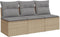 vidaXL - Tuinbank - 3-zits - met - kussens - poly - rattan - beige
