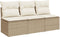 vidaXL - Tuinbank - 3-zits - met - kussens - poly - rattan - beige