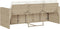 vidaXL - Tuinbank - 3-zits - met - kussens - poly - rattan - beige