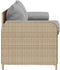 vidaXL - Tuinbank - 3-zits - met - kussens - poly - rattan - beige