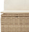 vidaXL - Tuinbank - 3-zits - met - kussens - poly - rattan - beige