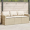 vidaXL - Tuinbank - 3-zits - met - kussens - poly - rattan - beige