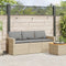 vidaXL - Tuinbank - 3-zits - met - kussens - poly - rattan - beige