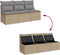 vidaXL - Tuinbank - 3-zits - met - kussens - poly - rattan - beige