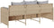 vidaXL - Tuinbank - 3-zits - met - kussens - poly - rattan - beige