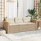 vidaXL - Tuinbank - 3-zits - met - kussens - poly - rattan - beige