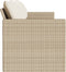 vidaXL - Tuinbank - 3-zits - met - kussens - poly - rattan - beige