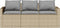 vidaXL - Tuinbank - 3-zits - met - kussens - poly - rattan - beige