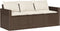 vidaXL - Tuinbank - 3-zits - met - kussens - poly - rattan - bruin