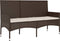 vidaXL - Tuinbank - 3-zits - met - kussens - poly - rattan - bruin
