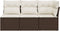 vidaXL - Tuinbank - 3-zits - met - kussens - poly - rattan - bruin