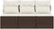 vidaXL - Tuinbank - 3-zits - met - kussens - poly - rattan - bruin