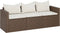 vidaXL - Tuinbank - 3-zits - met - kussens - poly - rattan - bruin