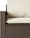 vidaXL - Tuinbank - 3-zits - met - kussens - poly - rattan - bruin