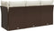 vidaXL - Tuinbank - 3-zits - met - kussens - poly - rattan - bruin