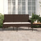 vidaXL - Tuinbank - 3-zits - met - kussens - poly - rattan - bruin