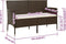 vidaXL - Tuinbank - 3-zits - met - kussens - poly - rattan - bruin