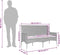 vidaXL - Tuinbank - 3-zits - met - kussens - poly - rattan - bruin