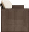 vidaXL - Tuinbank - 3-zits - met - kussens - poly - rattan - bruin